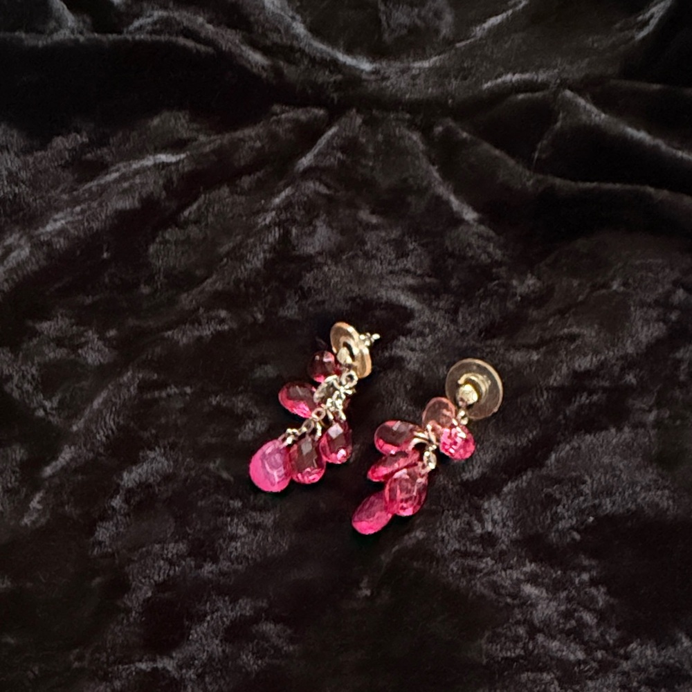 Elegant Pink Drop Earrings